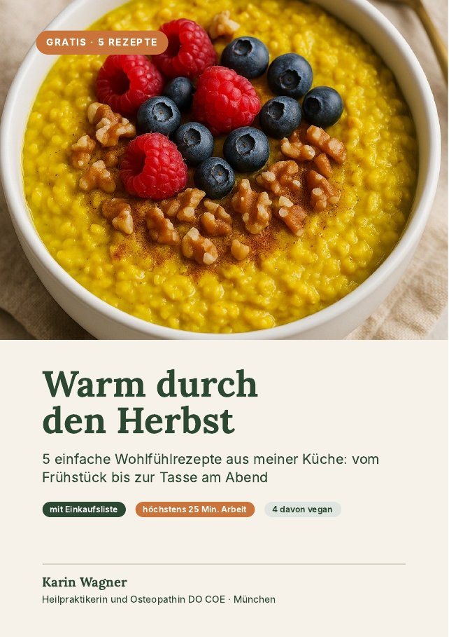 Cover des Rezepthefts „Warm durch den Herbst“ von Karin Wagner